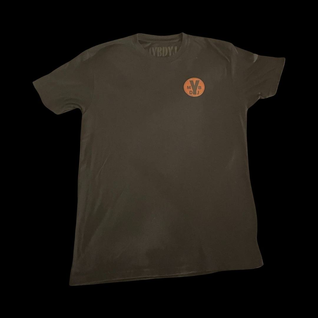 Leather patch tee